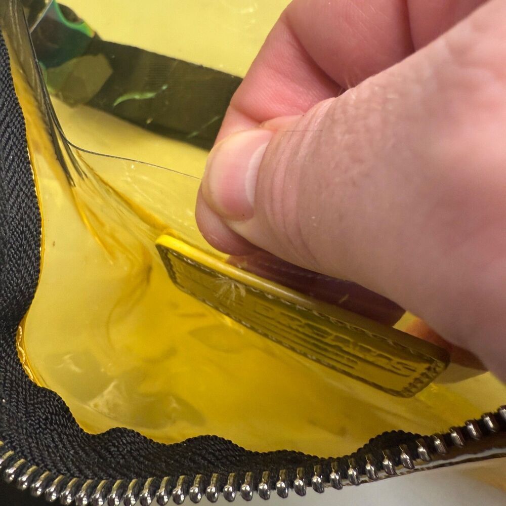 Like Dreams Yellow Clear Fanny Pack Waist Crossbody Bag 11"x6"x3" GUC Adjustable - Picture 15 of 16
